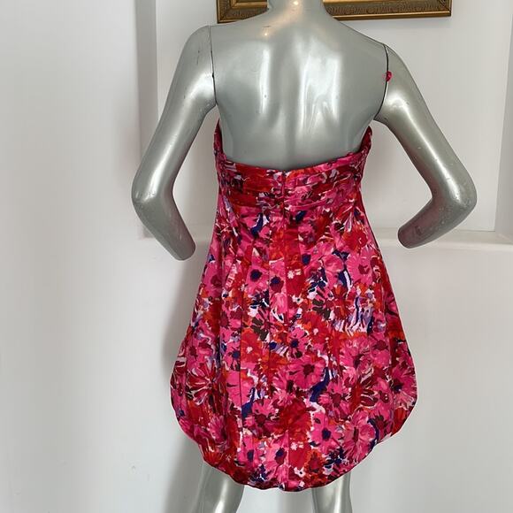 Bcbgmaxazria Strapless Begonia Combo Bubble Dress Size 12 BNWT - Picture 6 of 13